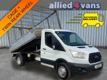 FORD TRANSIT 350 2.2 125 BHP EURO 5 ENGINE ALLOY CAGE TIPPER **RWD** **TWIN REAR WHEEL** 1350 KG PAYLOAD ** - 3100 - 1