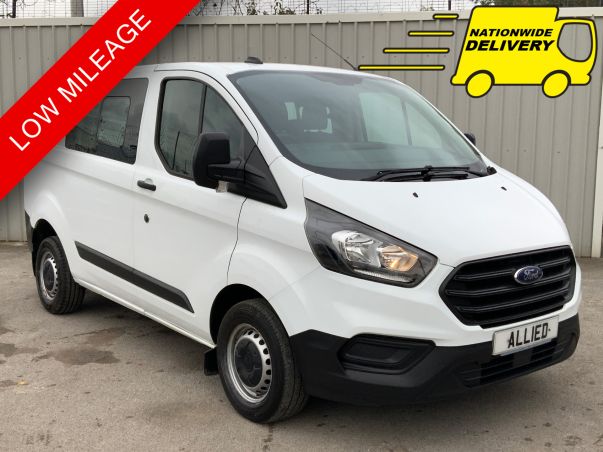 Used FORD TRANSIT CUSTOM 2.0 130 BHP 300 L1H1 SWB LEADER DOUBLE CAB 6 SEATER ** EURO 6 ** LOW MILEAGE for Sale