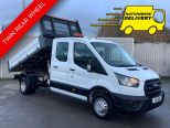 FORD TRANSIT 350 2.0 130 BHP DOUBLE CAB ONE STOP ALLOY TIPPER ** EURO 6 ** LOW MILEAGE ** - 3196 - 1