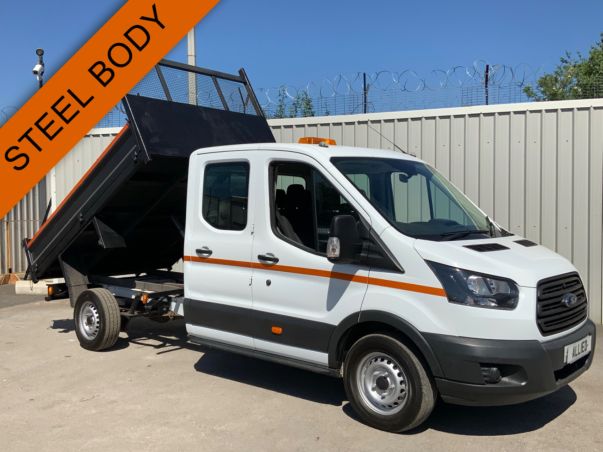 Used FORD TRANSIT 350 2.0 130 BHP L3 DOUBLE CAB STEEL BODY TIPPER ** EURO 6 ** for Sale