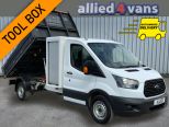 FORD TRANSIT 350 L3 2.0 TDCI 130 BHP SINGLE CAB TIPPER + TOOL BOX    - 3060 - 1