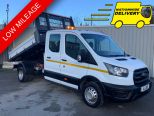 FORD TRANSIT 350 LEADER 130 BHP DOUBLE CAB ONE STOP ALLOY TIPPER ** TWIN REAR WHEELS  - 3176 - 1