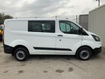 FORD TRANSIT CUSTOM 2.0 130 BHP 300 L1H1 SWB LEADER DOUBLE CAB 6 SEATER  ** EURO 6 ** LOW MILEAGE  - 3137 - 9