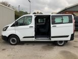 FORD TRANSIT CUSTOM 2.0 130 BHP 300 L1H1 SWB LEADER DOUBLE CAB 6 SEATER  ** EURO 6 ** LOW MILEAGE  - 3137 - 15